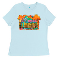 Baby Blue hot mom summer Ladies Tee - Artiststas