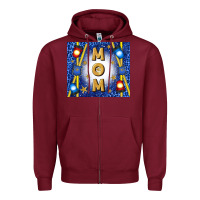 Burgundy police mom mother’s day Zipper Hoodie - TumblerDesignByShophia