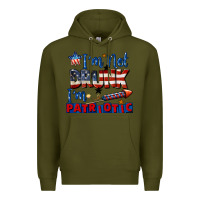Army Green I'm not drunk i'm patriotic 4th of july Premium Hoodie - CowGirlArtShop