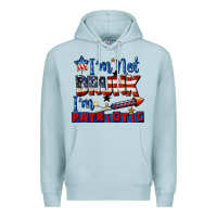 Blue Mist I'm not drunk i'm patriotic 4th of july Premium Hoodie - CowGirlArtShop