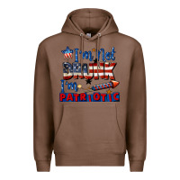 Chestnut I'm not drunk i'm patriotic 4th of july Premium Hoodie - CowGirlArtShop
