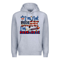 Heather Grey I'm not drunk i'm patriotic 4th of july Premium Hoodie - CowGirlArtShop