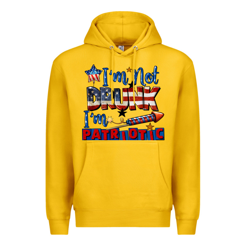 I'm Not Drunk I'm Patriotic 4th Of July Premium Hoodie by CowGirlArtShop | Teevron