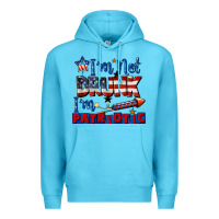 Ocean Blue I'm not drunk i'm patriotic 4th of july Premium Hoodie - CowGirlArtShop