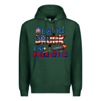 Sports Green I'm not drunk i'm patriotic 4th of july Premium Hoodie - CowGirlArtShop