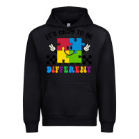 Black It's Okay To Be Different Urban Hoodie - CowhideDigitalArt