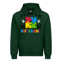 Forest Green It's Okay To Be Different Urban Hoodie - CowhideDigitalArt