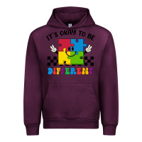 Mauve Wine It's Okay To Be Different Urban Hoodie - CowhideDigitalArt