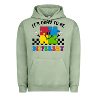 Pigment Oil Green It's Okay To Be Different Urban Hoodie - CowhideDigitalArt
