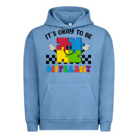 Pigment Pebble Blue It's Okay To Be Different Urban Hoodie - CowhideDigitalArt