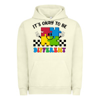 Pigment Pistachio It's Okay To Be Different Urban Hoodie - CowhideDigitalArt