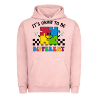 Pigment Salmon It's Okay To Be Different Urban Hoodie - CowhideDigitalArt