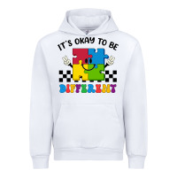 White It's Okay To Be Different Urban Hoodie - CowhideDigitalArt