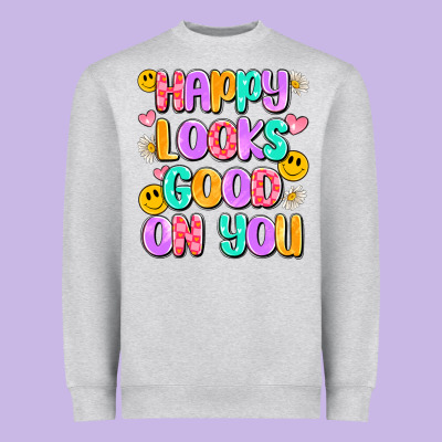 Happy Looks Good On You Heavyweight Sweatshirt Designed By Artiststas