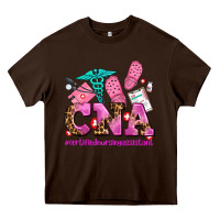 Chocolate Brown cna certified nursing assistant Heavy Core Tee - AdoDesignShop