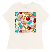 Bone school seamless pattern Ladies Tee - BundleAndBundleShop