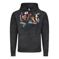 Vintage Black love nurse Vintage Hoodie - NancyCooperArtShop