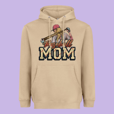 Baseball Mom Heavyweight Hoodie Designed By Howdyjamesfarm