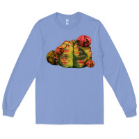 Colony Blue Gymnocalycium Variegated Cactus Long Sleeve Tee - LillyAllenDesigns