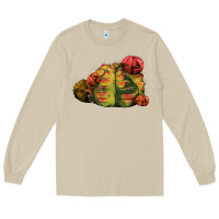 Mushroom Gymnocalycium Variegated Cactus Long Sleeve Tee - LillyAllenDesigns