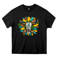 Black bull skull gemstone cactus leopard sunflower Heavy Core Tee - Artiststas