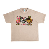 French Oak peace love teach Urban Heavy Tee - NancyCooperArtShop
