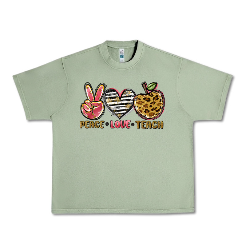 Peace Love Teach Urban Heavy Tee by NancyCooperArtShop | Teevron