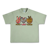 Oil Green peace love teach Urban Heavy Tee - NancyCooperArtShop