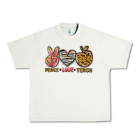 Pistachio peace love teach Urban Heavy Tee - NancyCooperArtShop