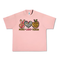 Salmon peace love teach Urban Heavy Tee - NancyCooperArtShop