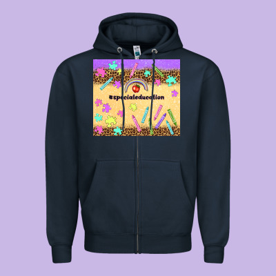 Special Education Teacher Zipper Hoodie Designed By Tumblerdesignbyshophia