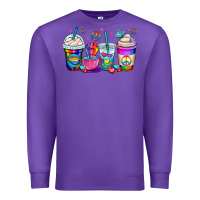 Purple pride lgbtq coffee cups Premium Sweatshirt - OliviaCreatesArt