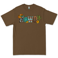 Cacao howdy with cowboy hat and cactus Premium Tee - Artiststas