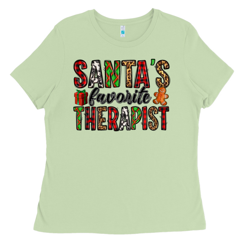 Santa's Favorite Therapist Ladies Tee by Jasminsmagicworld | Teevron