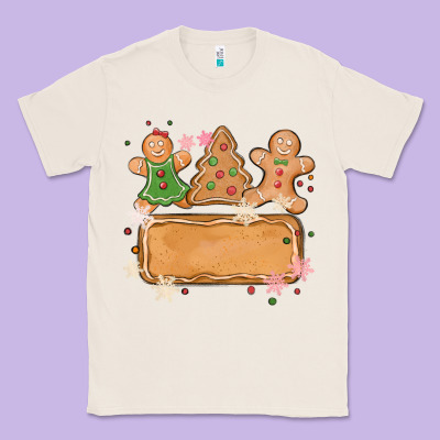 Costom Name Christmas Cookie Classic Tee Designed By Maliassmallbusiness