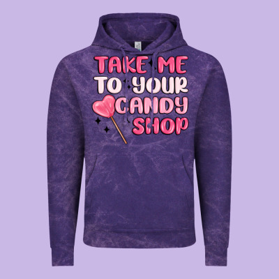 Take Me To Your Candy Shop Vintage Hoodie Designed By Maliassmallbusiness