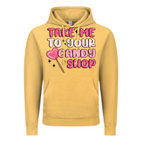 Vintage Mustard take me to your candy shop Vintage Hoodie - MaliasSmallBusiness