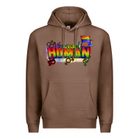 Chestnut We are all human Premium Hoodie - CowGirlArtShop