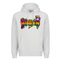 Dove Grey We are all human Premium Hoodie - CowGirlArtShop