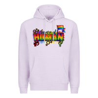 Lilac We are all human Premium Hoodie - CowGirlArtShop