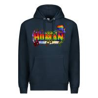 Navy We are all human Premium Hoodie - CowGirlArtShop