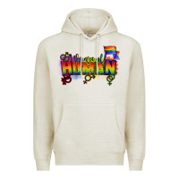 Oatmeal Heather We are all human Premium Hoodie - CowGirlArtShop