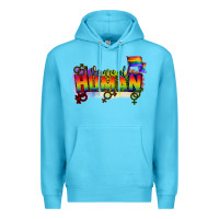 Ocean Blue We are all human Premium Hoodie - CowGirlArtShop