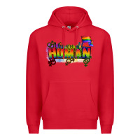 Red We are all human Premium Hoodie - CowGirlArtShop