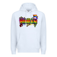 White We are all human Premium Hoodie - CowGirlArtShop