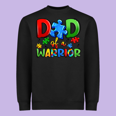Dad Of A Warrior Heavyweight Sweatshirt Designed By Artiststas