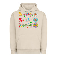 Pigment French Oak It's Okay To Be Different Urban Hoodie - CowhideDigitalArt