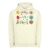 Pigment Pistachio It's Okay To Be Different Urban Hoodie - CowhideDigitalArt