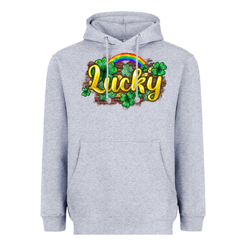 Lucky St. Patrick's Day Heavyweight Hoodie by HowdyJamesFarm | Teevron