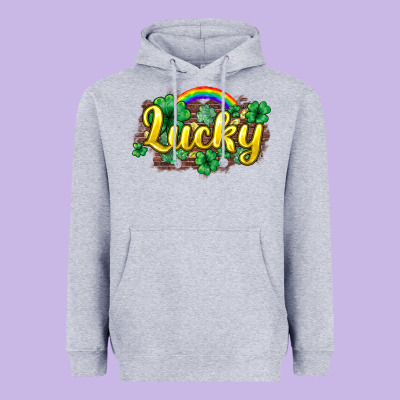 Lucky St. Patrick's Day Heavyweight Hoodie Designed By Howdyjamesfarm